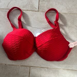 Victoria's Secret Red fishnet Bikini top 36c